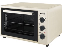 Wiggo WMO-E353(C) - Vrijstaande Mini Oven - Electrisch - 50 CM - 35 liter - 1800 W - 5 Jaar Garantie - Creme