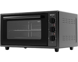 Wiggo WMO-E456(B) - Vrijstaande Mini Oven - Electrisch - 60 CM - 45 liter - 2000 W - 5 Jaar Garantie - Zwart