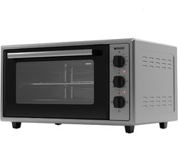 Wiggo WMO-E456(X) - Vrijstaande Mini Oven - Electrisch - 60 CM - 45 liter - 2000 W - 5 Jaar Garantie - Roestvrijstaal