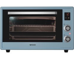 Wiggo WMO-E657(A) - Vrijstaande Mini Oven - Electrisch - 60 CM - 65 liter - 2000 W - 5 Jaar Garantie - Aqua Blauw