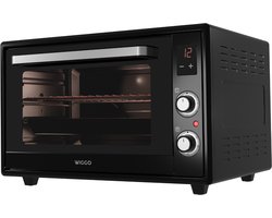 Wiggo WMO-E657(B) - Vrijstaande Mini Oven - Electrisch - 60 CM - 65 liter - 2000 W - 5 Jaar Garantie - Zwart