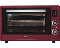 Wiggo WMO-E657(R) - Vrijstaande Mini Oven - Elektrisch - 60 CM - 65 liter - 2000 W - 5 Jaar Garantie - Rood