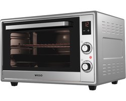 Wiggo WMO-E657(X) - Vrijstaande Mini Oven - Electrisch - 60 CM - 65 liter - 2000 W - 5 Jaar Garantie - Roestvrijstaal