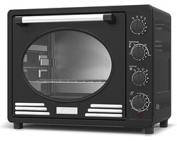 Z-line Retro RVS Elektrische Oven - Type TT-EV35R - 35 liter - 1600W - Zwart