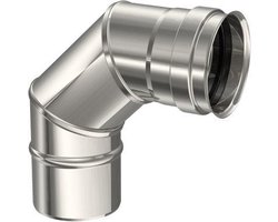 OPSINOX BOCHT 87' - 80MM 0.4MM INOX VOOR PELLETKACHEL