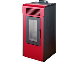 Pelletkachel verwarming Extra Stove ES 11 - 8,5 kW Rendement 94% - Kleuren Zwart, Rood Bordeaux en Wit