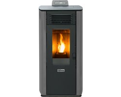 Qlima Fiorina 74 S-Line Grey - Pelletkachel - 7,8 kW - 200 mÂ³ - Gratis Ingebruikstelling