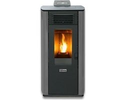 Qlima Fiorina 90 S-Line Grey - Pelletkachel - 8,7 kW - 240 mÂ³ - Gratis Ingebruikstelling