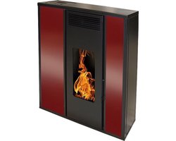 TESSA - 8,8 kW pelletkachel - slim - Bordeaux