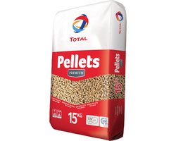 Total Pellets Premium houtpellets - 1 zak 15kg - Kachel pellets - Verwarming Houtpellets - houtpellets voor verwarming - centrale verwarming met houtpellets