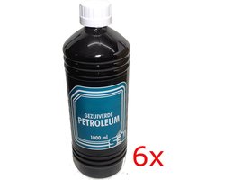 6X Gezuiverde Petroleum fles 1 liter