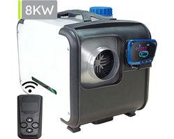 Orbit Electronic Draagbare Diesel Luchtverwarmer 12V - 8KW - Aluminium Behuizing en Uitlaat - LCD Bediening - Compact Ontwerp