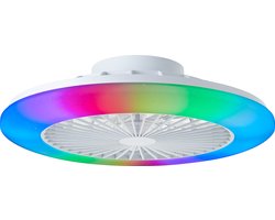 Brilliant Salerno - Plafondventilator - Met verlichting - LED 40W - 3000K-6500K - Dimbaar - Wit - Zeer stil