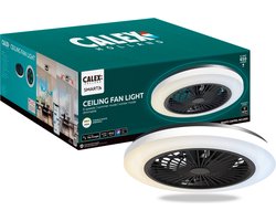 Calex Slimme Plafondventilator met verlichting - App bedienbaar - Afstandsbediening - Zomer en Winterfunctie - 50cm - Stille ventilator - Schema's en timers