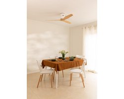 CREATE - Plafondventilator 40W silent Ø132 cm - Met Afstandsbediening - 6 Snelheden - Timer - Zomer/Winter functie - Wit- WIND CALM