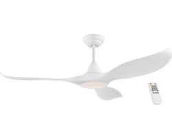 EGLO Cirali Plafondlamp met Ventilator - 132cm - Zomer/Winter Functie - DC-energy saving - Wit - Dimbaar