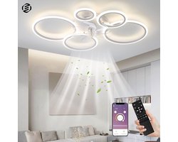 Equivera Plafonniere met Ventilator - Plafondventilator - Plafondventilator Afstandsbediening - Plafondventilator Slaapkamer - Plafond Ventilator met Verlichting - Plafondlamp - Plafonniere - Ideaal voor in uw slaapkamer!