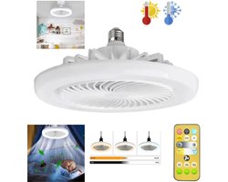 Huiselijk Geluk - Plafondventilator - Ventilatorlamp - Plafondventilator met Verlichting - Lamp - Afstandsbedieningen - Ventilator Lamp Plafond -