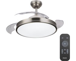 Philips Atlas LED-plafondlamp - met ventilator - nikkel