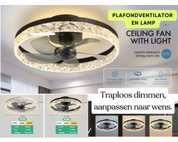 Plafondventilator met 60W LED Licht Combinatie -50cm LED