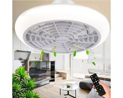 Plafondventilator - Met Licht & Afstandsbediening - Hoog/Laag/Schuin Plafond - Stil - 32W - 3 Snelheden