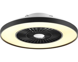 Plafondventilator met Verlichting en afstandsbediening – Plafondlamp – Dimbaar - Plafonniere – Ventilator lamp – Woonkamer - Slaapkamer - Led - Zwart