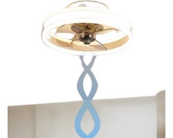 Plafondventilator Met Verlichting - Smart Lamp Met Afstandsbediening – Plafonniere Keuken Lamp Met 6 Ventilatiesnelheden - Woonkamerlamp – Plafond Ventilator Lamp - 3000-6500 K - Wit