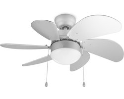 Plafondventilator Tristar VE-5810 - Ventilator met licht - Ceiling Fan met Trekkoord - 3 Instelbare Standen - Ø 76 cm - Wit