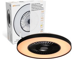 Premium LED Plafondventilator met verlichting 60 cm 2022 - Dimbaar met afstandbediening - Zwart