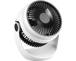 REALITY TEMPEST - VENTILATOR - Wit - incl. 1x SMD LED 1W - 3 Snelheidsniveaus - Oplaadbare