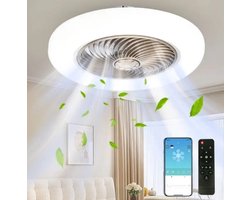 Smart Lamp Ventilator - Met Afstandsbediening en APP - Plafondventilator - 45 cm - Goud - Keuken Lamp - Woonkamerlamp - Moderne lamp