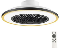 Smart Plafond Ventilator - 24 Windsnelheden - Dimbaar Met Afstandsbediening En App - Plafondventilator - 55 cm - Woonkamerlamp - Moderne lamp