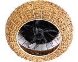 The Fan no.8 Nina plafond fan 50cm 4xE27 DC 20w Rattan 3xspeed/timer/summer+winter