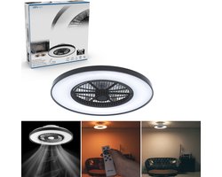 Venticello LED plafondlamp met ventilator 60 cm - 8 standen - Incl. afstandsbediening