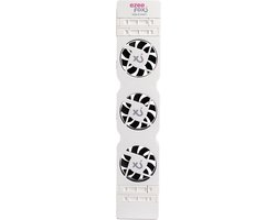 Ezeefox Radiatorventilator met 3 Ventilatoren en Thermosensor - Monoset - Universeel - Energiezuinig - Zeer stil - Radiator Ventilator – Wit