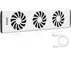 Rekx® - Thermofan - Radiatorventilator Uitbreidingset - Mono - Instelbare Thermostaat - Fluisterstil - Zuinig