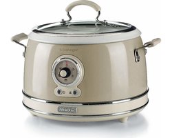 Ariete 2904/03 | Vintage Slowcooker & XL Rijstkoker | 3.5 Liter inhoud | 700 Watt | warmhoudfunctie | Beige