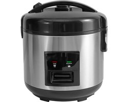 DailySupplies® Rijstkoker met Stomer - Multicooker - Rice Cooker - Zwart met Zilver