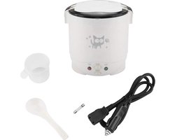 Draagbare Mini-rijstkoker - USB Voedselstomer 12V 100W 1L - Antiaanbaklaag Elektrische Voedselverwarmer - Thuis Auto Dubbele Veiligheidsgesp