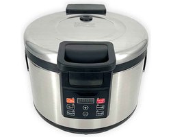 HCB® - Professionele Horeca Rijstkoker - 19 liter - 230V - RVS / INOX Rijst koker - 43x55.5x36 cm (DxBxH) - 8 kg - 3784