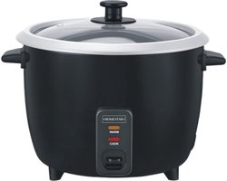 HomeStar Rijstkoker - 2.8 Liter - Uitneembare Binnenpan en Warmhoudfunctie - Zwart