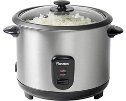 Luxe Elektrische Rijstkoker – Slimme Mechanische Slowcooker – Steam Basket – Warmhoudfunctie – 3 Lagen – 1,8L Compact Design – 700W - RVS