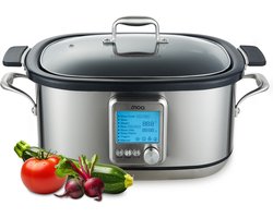 MOA Multicooker - Slowcooker - 8 Kookfuncties - 6 Liter - 1250W - Rijstkoker - Stoomkoker - Sous Vide koker - Yoghurtmaker - RVS - MC01S