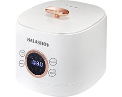 RapidGoods - Rijstkoker - Rice Cooker - Stomen - 2L Capaciteit - 220W Vermogen - Antiaanbaklaag - 19x20.5x15.5 cm