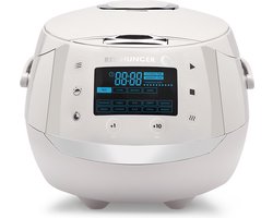 Reishunger Digitale Rijstkoker in Grijs - Multicooker met 12 programma's, stoominzet, premium binnenpan, timer en warmhoudfunctie - Rijst voor maximaal 8 personen