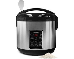 Rijstkoker met Stomer - 1.8L - 9 functies - Slowcooker - Rice Cooker - Warmhoudfunctie - 700W - 6 tot 8 Personen - RVS - Vivid Green