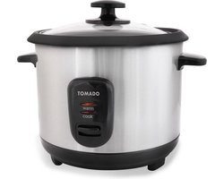 Tomado TRC1001S - Rijstkoker - 5 porties - 1 liter inhoud - Warmhoudfunctie - Anti aanbaklaag - RVS design