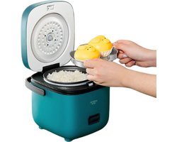 Tumex - Rijstkoker - Rijstkoker Klein - Rice Cooker - 1.2L Capaciteit - 200W Vermogen - Antiaanbaklaag - 18x18x20cm - Groen