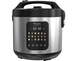 TurboTronic DMC18 Multicooker met 18 Kookprogramma’s - 5 Liter - RVS