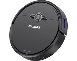 BALORS® Robotstofzuiger met dweilfunctie - Met laadstation - Dweilrobot - Ideaal voor huisdieren - Robotstofzuigers - Robot Stofzuiger - Vloerdetectie - Met App - Zwart